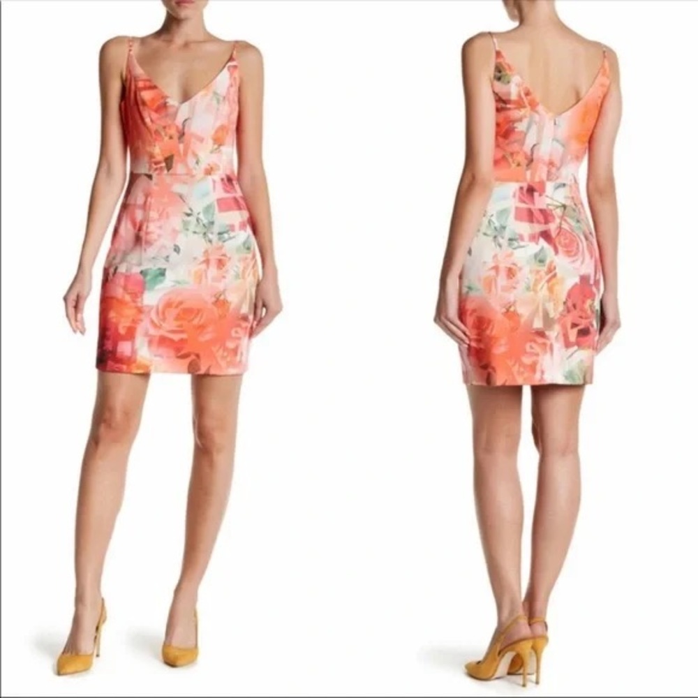 NWT Black Halo Jevette Floral Sheath Dress